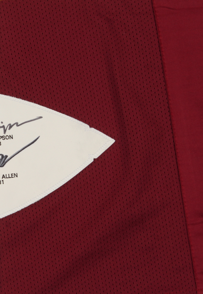 LE Heisman Trophy Winners Jersey with Football Panel Signed by (4) with Marcus Allen, O.J. Simpson, Mike Garrett & Charles White (JSA COA) at PristineAuction.com LE Heisman Trophy Winners Jersey with Football Panel Signed by (4) with Marcus Allen, O.J. Simpson, Mike Garrett & Charles White (JSA COA) at PristineAuction.com