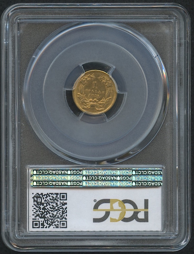1873 $1 One Dollar Indian Princess Gold Coin - Open 3 (PCGS AU 55) at PristineAuction.com 1873 $1 One Dollar Indian Princess Gold Coin - Open 3 (PCGS AU 55) at PristineAuction.com