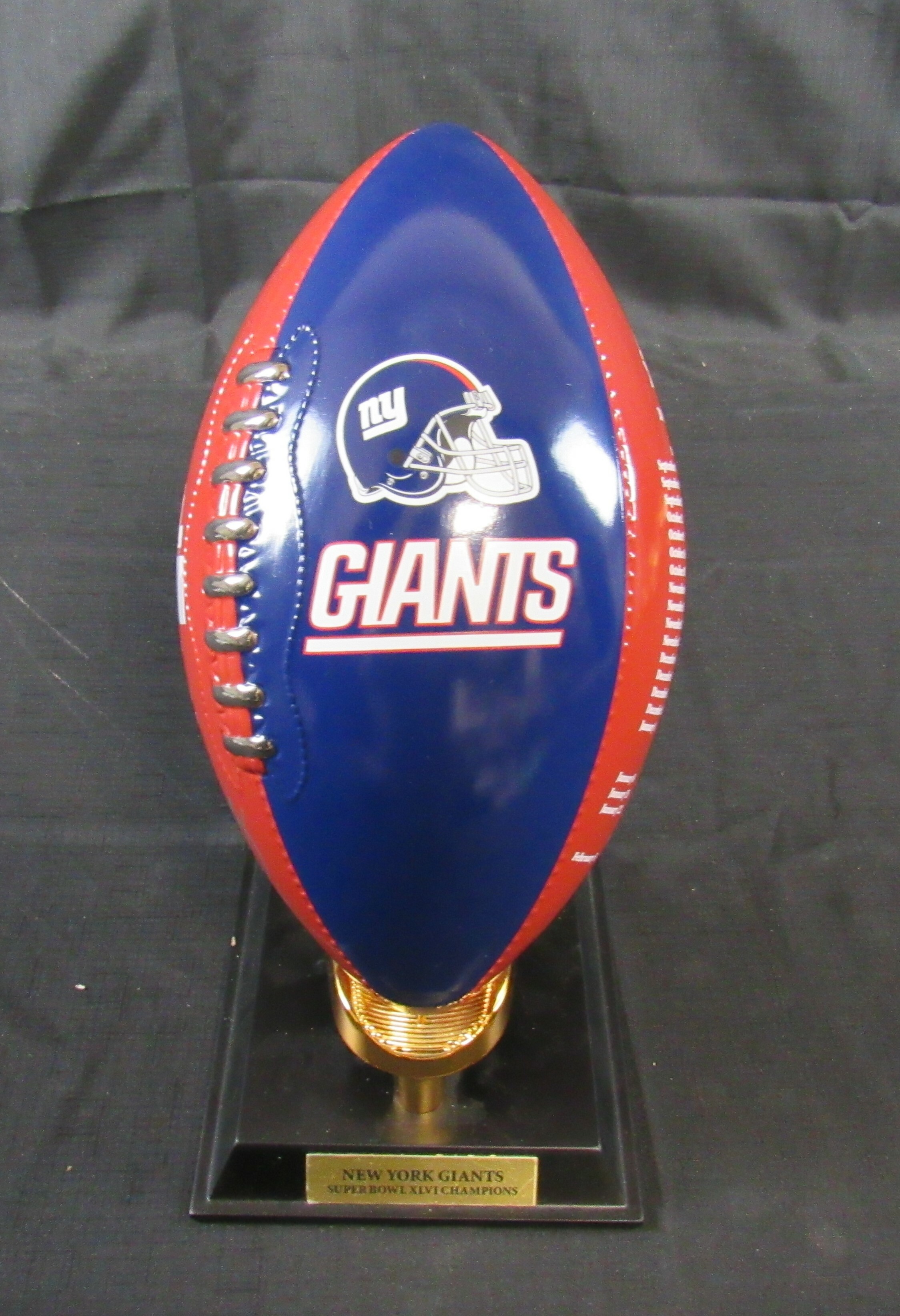 Eli Manning Signed New York Giants Danbury Mint Super Bowl Porcelain Football Trophy Inscribed "SB XLVI MVP" (Steiner Hologram) at PristineAuction.com Eli Manning Signed New York Giants Danbury Mint Super Bowl Porcelain Football Trophy Inscribed "SB XLVI MVP" (Steiner Hologram) at PristineAuction.com