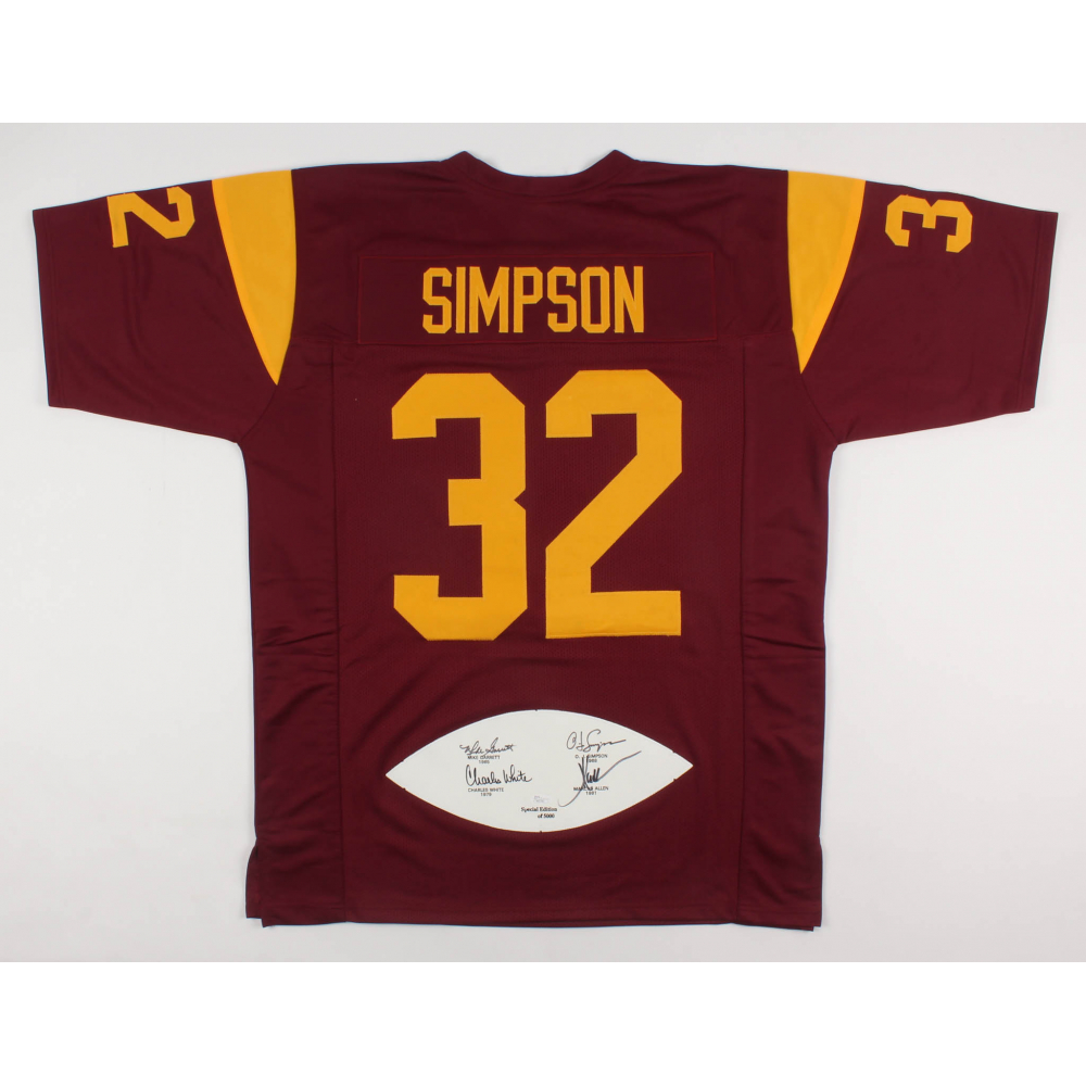 LE Heisman Trophy Winners Jersey with Football Panel Signed by (4) with