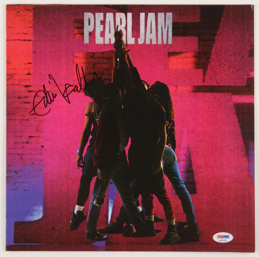 Eddie Vedder Signed Pearl Jam "Ten" Vinyl Record Album Cover (PSA LOA) at PristineAuction.com Eddie Vedder Signed Pearl Jam "Ten" Vinyl Record Album Cover (PSA LOA) at PristineAuction.com