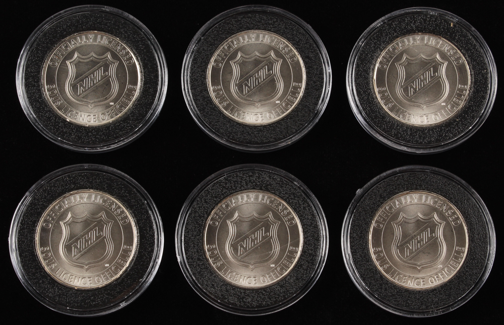 "The Original Six" NHL Teams 6-Coin Colorized Set with Boston Bruins, New York Rangers, Chicago Blackhawks, Detroit Red Wings, Toronto Maple Leafs & Montreal Canadiens at PristineAuction.com "The Original Six" NHL Teams 6-Coin Colorized Set with Boston Bruins, New York Rangers, Chicago Blackhawks, Detroit Red Wings, Toronto Maple Leafs & Montreal Canadiens at PristineAuction.com