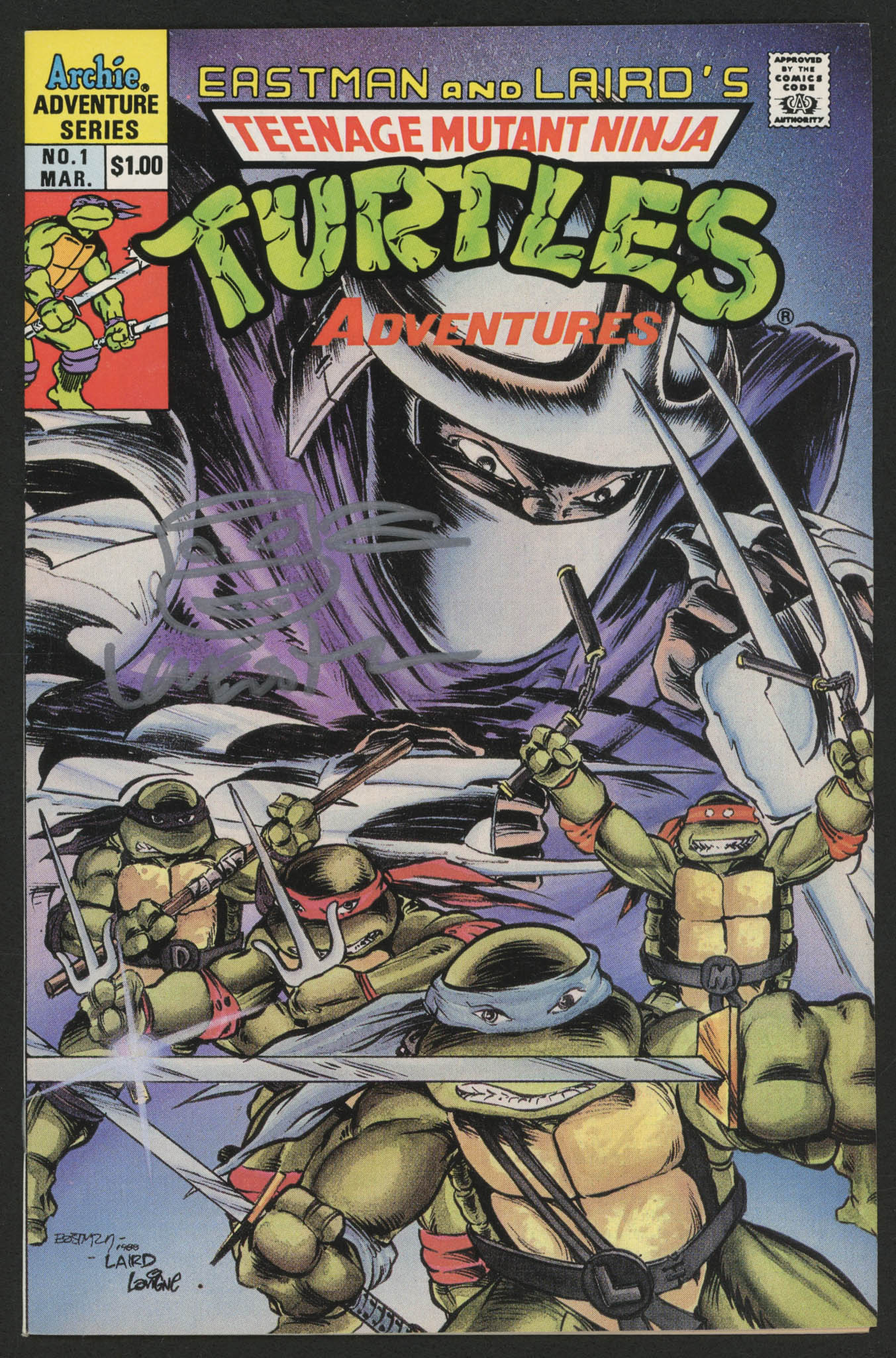 Kevin Eastman Signed Teenage Mutant Ninja Turtles Original Comic Book with Hand-Drawn Turtles Sketch (PA COA) at PristineAuction.com Kevin Eastman Signed Teenage Mutant Ninja Turtles Original Comic Book with Hand-Drawn Turtles Sketch (PA COA) at PristineAuction.com