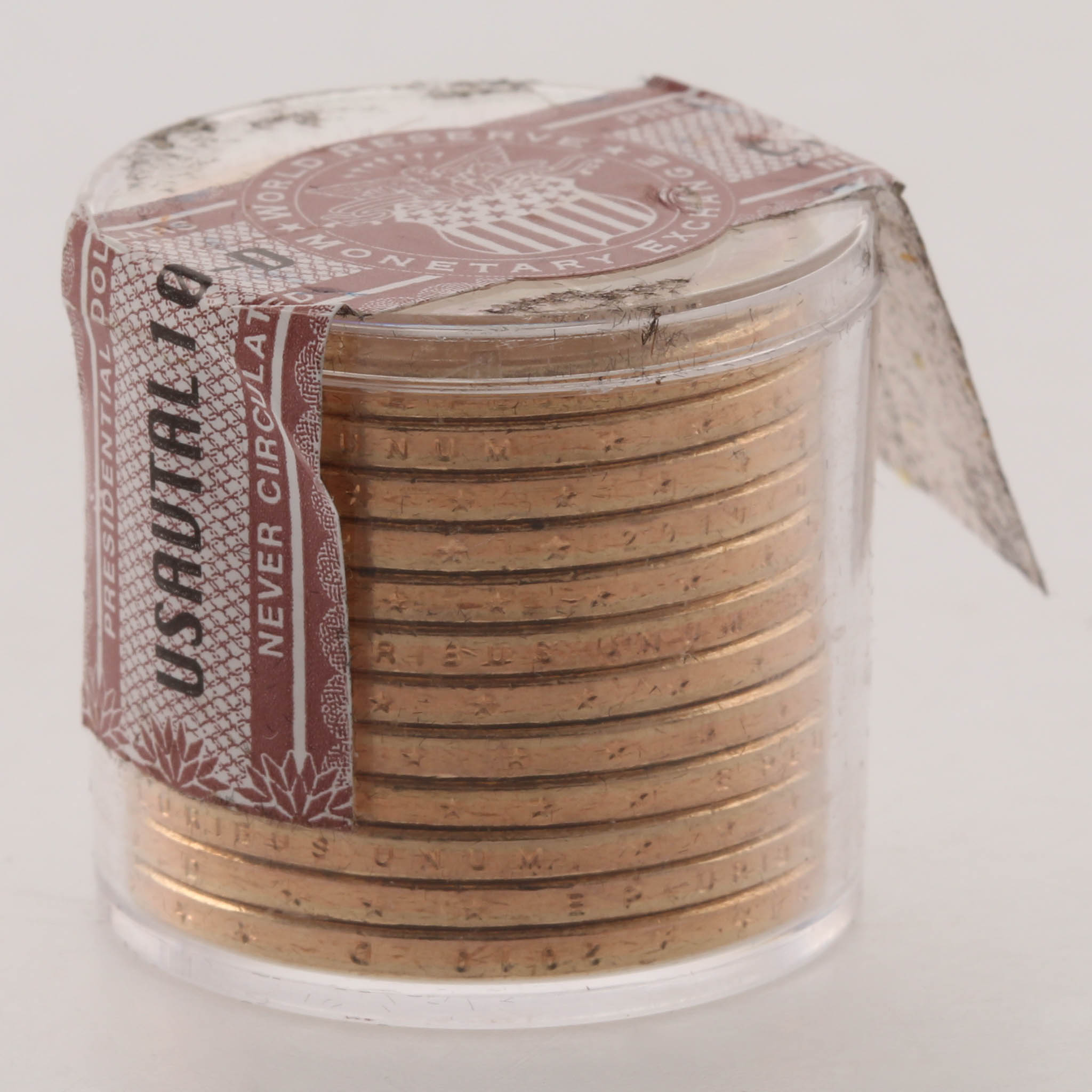 Ballistic Roll of (12) 2010-D Abraham Lincoln Presidential $1 Dollar Coins (Uncirculated) at PristineAuction.com Ballistic Roll of (12) 2010-D Abraham Lincoln Presidential $1 Dollar Coins (Uncirculated) at PristineAuction.com