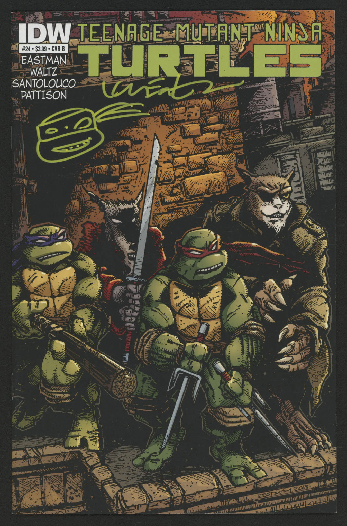 Kevin Eastman Signed Teenage Mutant Ninja Turtles Original Comic Book with Hand-Drawn Turtles Sketch (PA COA) at PristineAuction.com Kevin Eastman Signed Teenage Mutant Ninja Turtles Original Comic Book with Hand-Drawn Turtles Sketch (PA COA) at PristineAuction.com