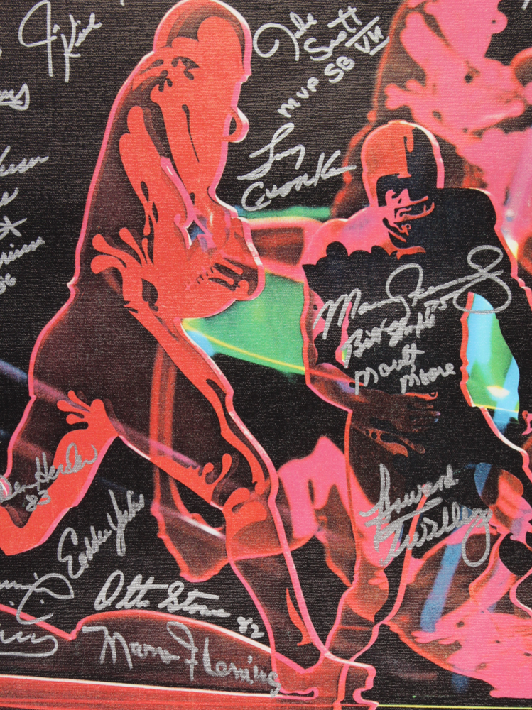 1972 Miami Dolphins Super Bowl VII Program 24x25.5 Photo on Canvas Signed by (27) with Bob Griese, Mercury Morris, Larry Csonka, Larry Little, Paul Warfield (JSA COA) at PristineAuction.com 1972 Miami Dolphins Super Bowl VII Program 24x25.5 Photo on Canvas Signed by (27) with Bob Griese, Mercury Morris, Larry Csonka, Larry Little, Paul Warfield (JSA COA) at PristineAuction.com