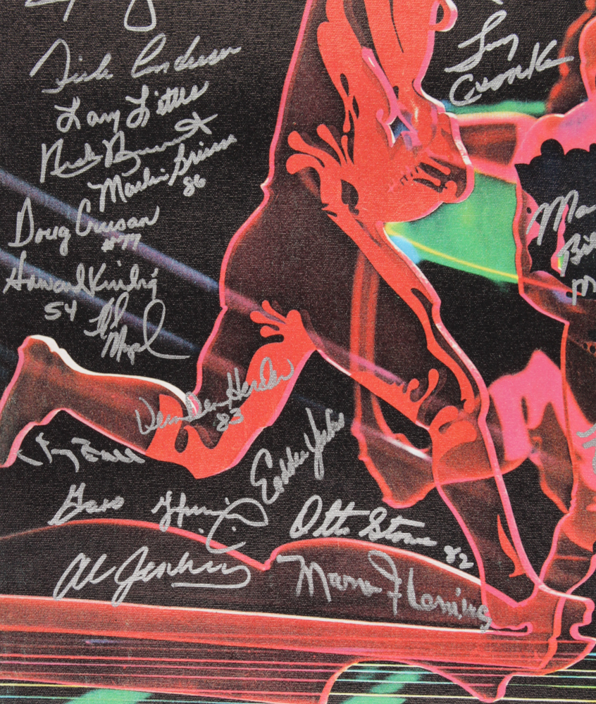 1972 Miami Dolphins Super Bowl VII Program 24x25.5 Photo on Canvas Signed by (27) with Bob Griese, Mercury Morris, Larry Csonka, Larry Little, Paul Warfield (JSA COA) at PristineAuction.com 1972 Miami Dolphins Super Bowl VII Program 24x25.5 Photo on Canvas Signed by (27) with Bob Griese, Mercury Morris, Larry Csonka, Larry Little, Paul Warfield (JSA COA) at PristineAuction.com