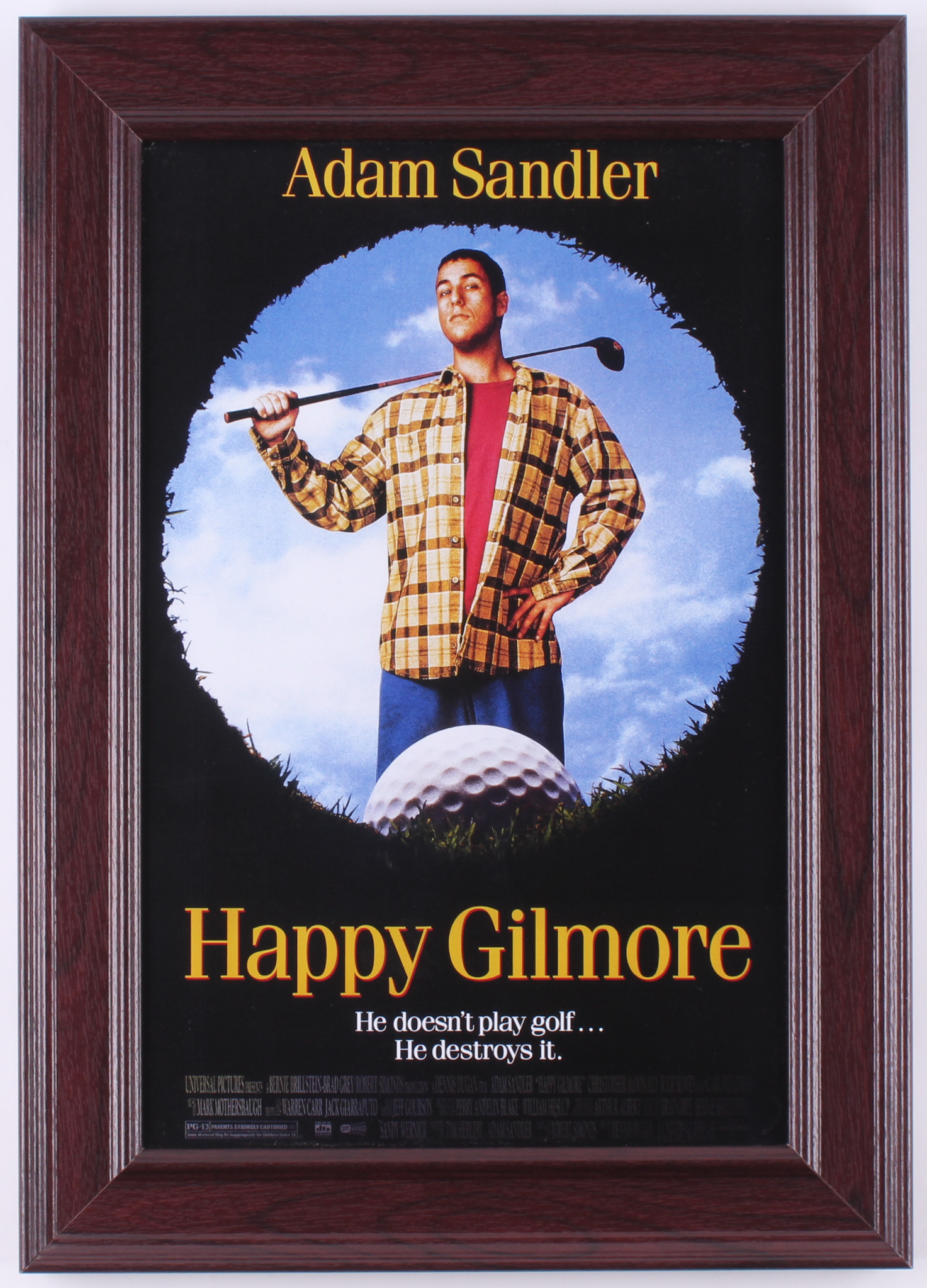 "Happy Gilmore" 14.5x20.5 Custom Framed Movie Poster Display at PristineAuction.com "Happy Gilmore" 14.5x20.5 Custom Framed Movie Poster Display at PristineAuction.com