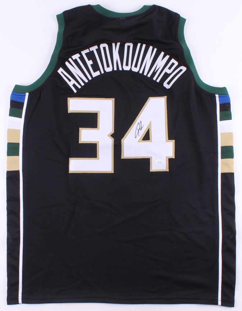 Giannis Antetokounmpo Signed Jersey (JSA COA) at PristineAuction.com Giannis Antetokounmpo Signed Jersey (JSA COA) at PristineAuction.com