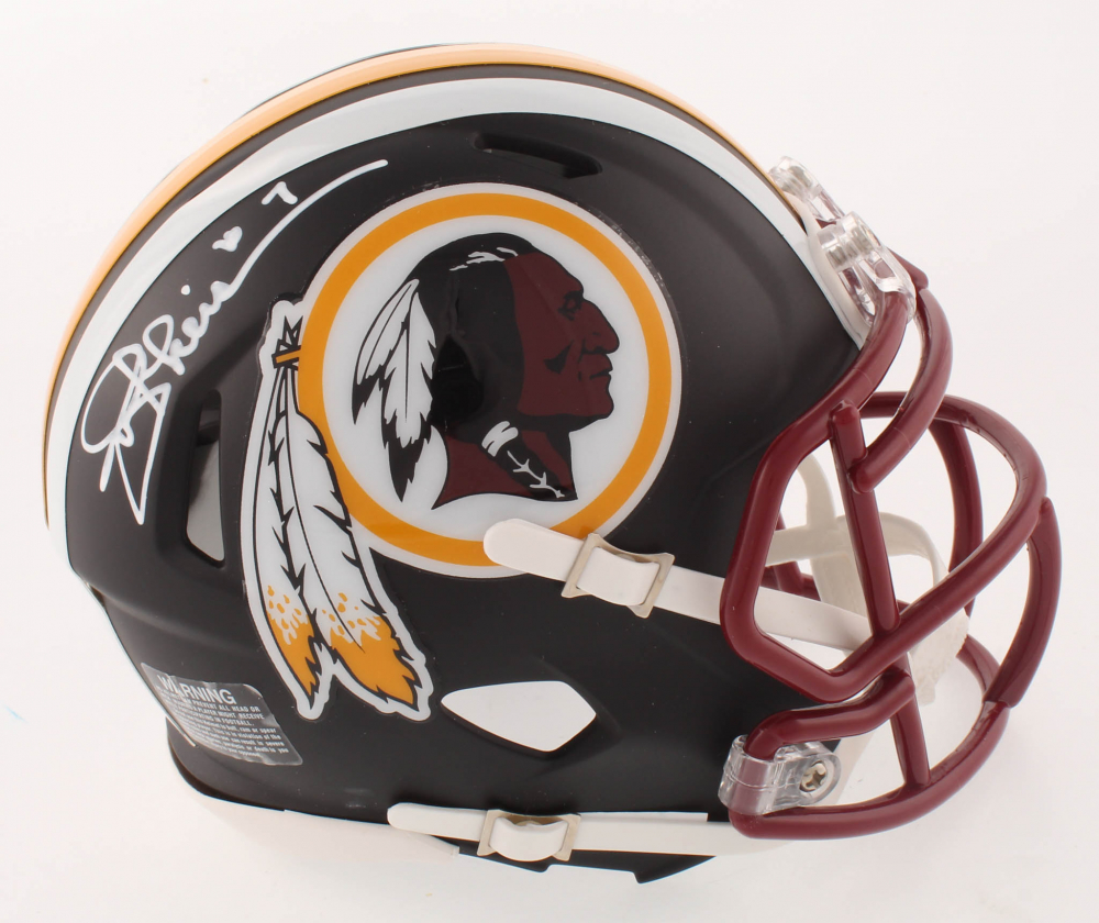 Joe Theismann Signed Washington Redskins Matte Black Speed Mini Helmet (Schwartz COA) Pristine