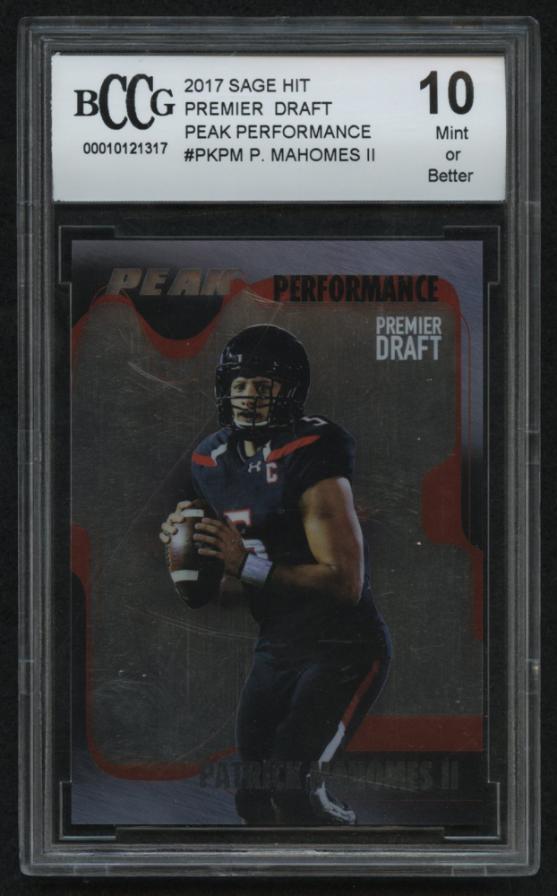 2017 SAGE HIT Premier Draft Peak Performance #PKPM Patrick Mahomes ...