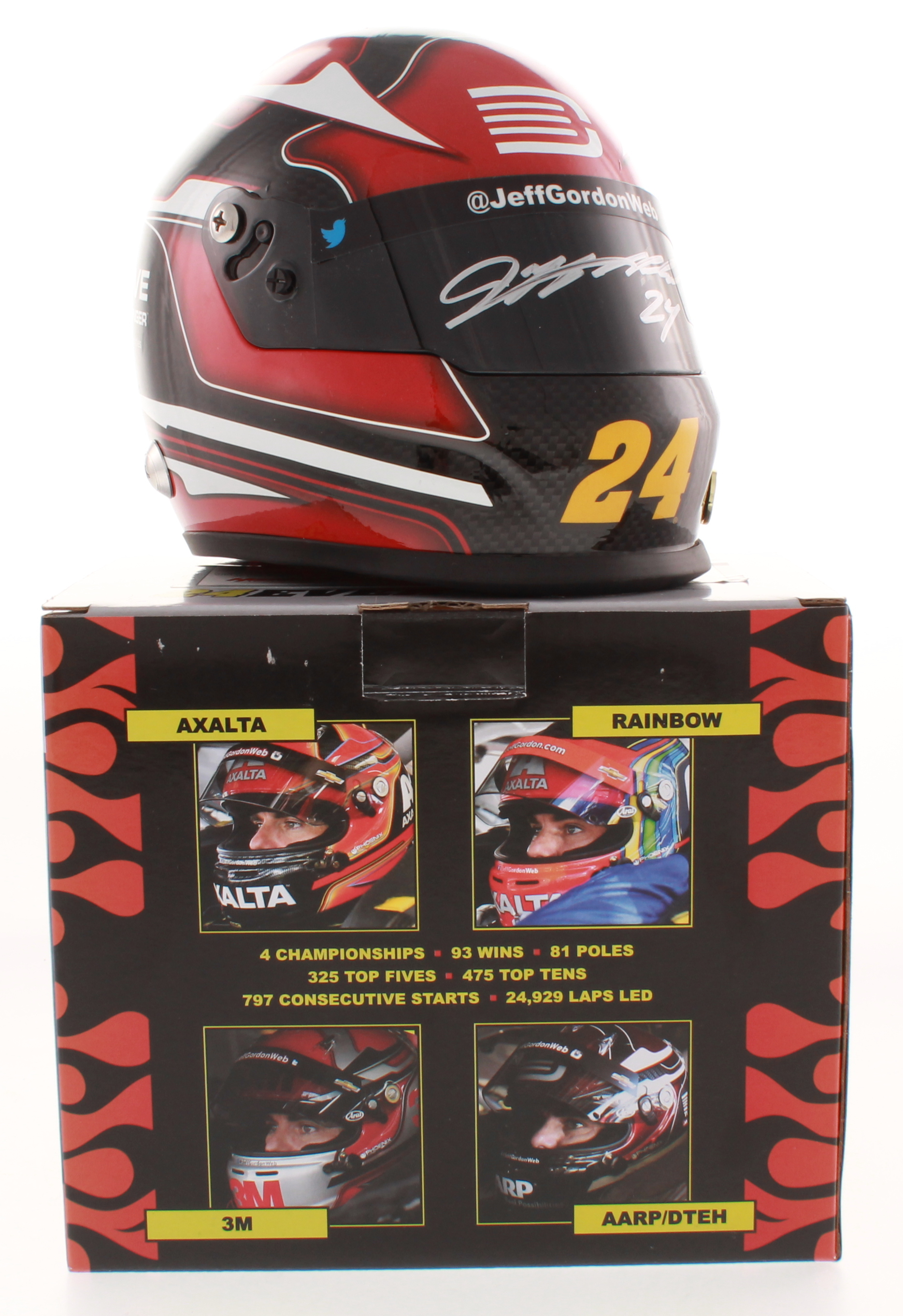 Jeff Gordon Signed NASCAR Limited Edition AARP/DTEH 1:3 Scale Mini-Helmet (Gordon Hologram) at PristineAuction.com Jeff Gordon Signed NASCAR Limited Edition AARP/DTEH 1:3 Scale Mini-Helmet (Gordon Hologram) at PristineAuction.com