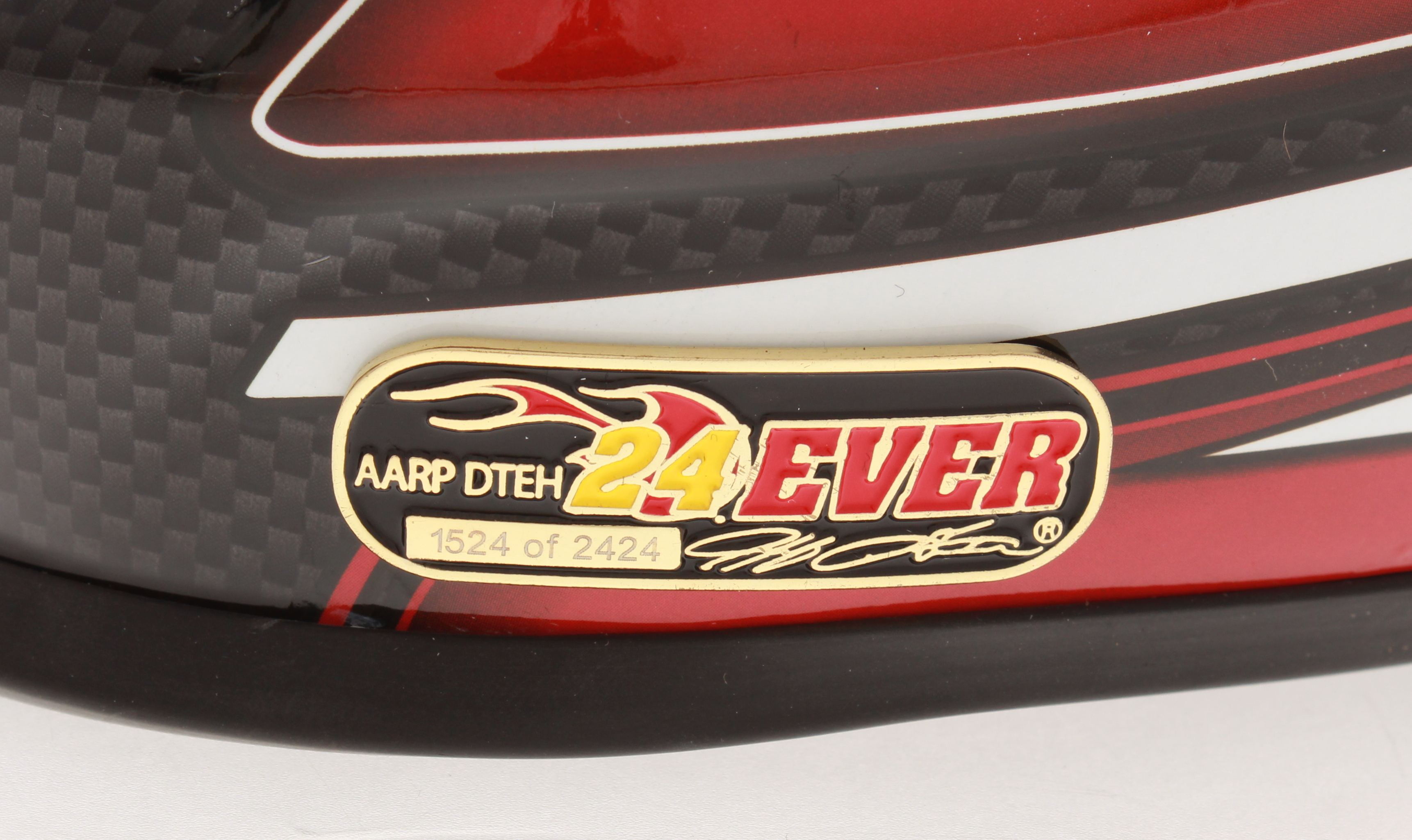 Jeff Gordon Signed NASCAR Limited Edition AARP/DTEH 1:3 Scale Mini-Helmet (Gordon Hologram) at PristineAuction.com Jeff Gordon Signed NASCAR Limited Edition AARP/DTEH 1:3 Scale Mini-Helmet (Gordon Hologram) at PristineAuction.com