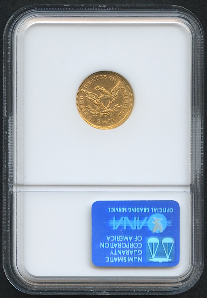 1853 $2.50 Liberty Head Gold Coin (NGC AU 58) at PristineAuction.com 1853 $2.50 Liberty Head Gold Coin (NGC AU 58) at PristineAuction.com