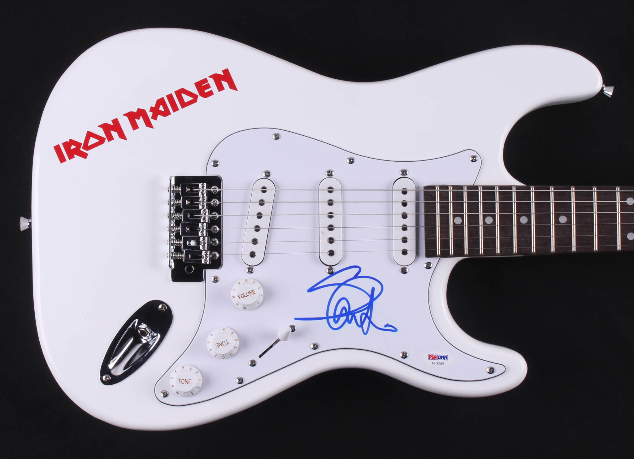 Steve Harris Signed "Iron Maiden" 38" Electric Guitar (PSA COA) at PristineAuction.com Steve Harris Signed "Iron Maiden" 38" Electric Guitar (PSA COA) at PristineAuction.com