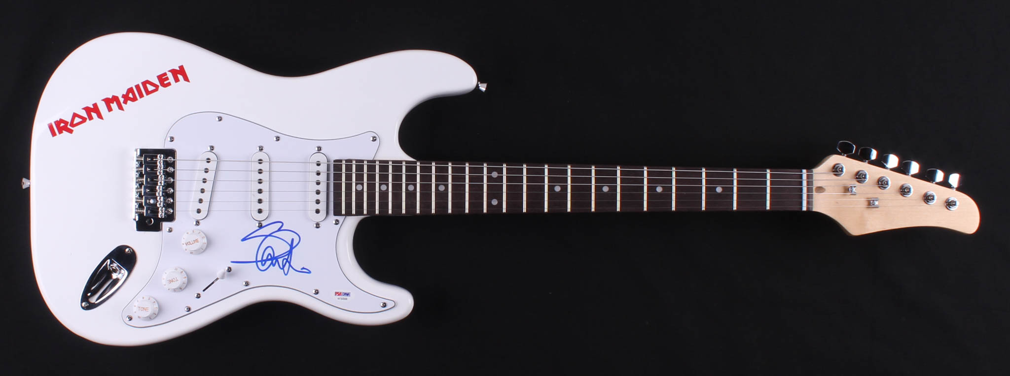 Steve Harris Signed "Iron Maiden" 38" Electric Guitar (PSA COA) at PristineAuction.com Steve Harris Signed "Iron Maiden" 38" Electric Guitar (PSA COA) at PristineAuction.com