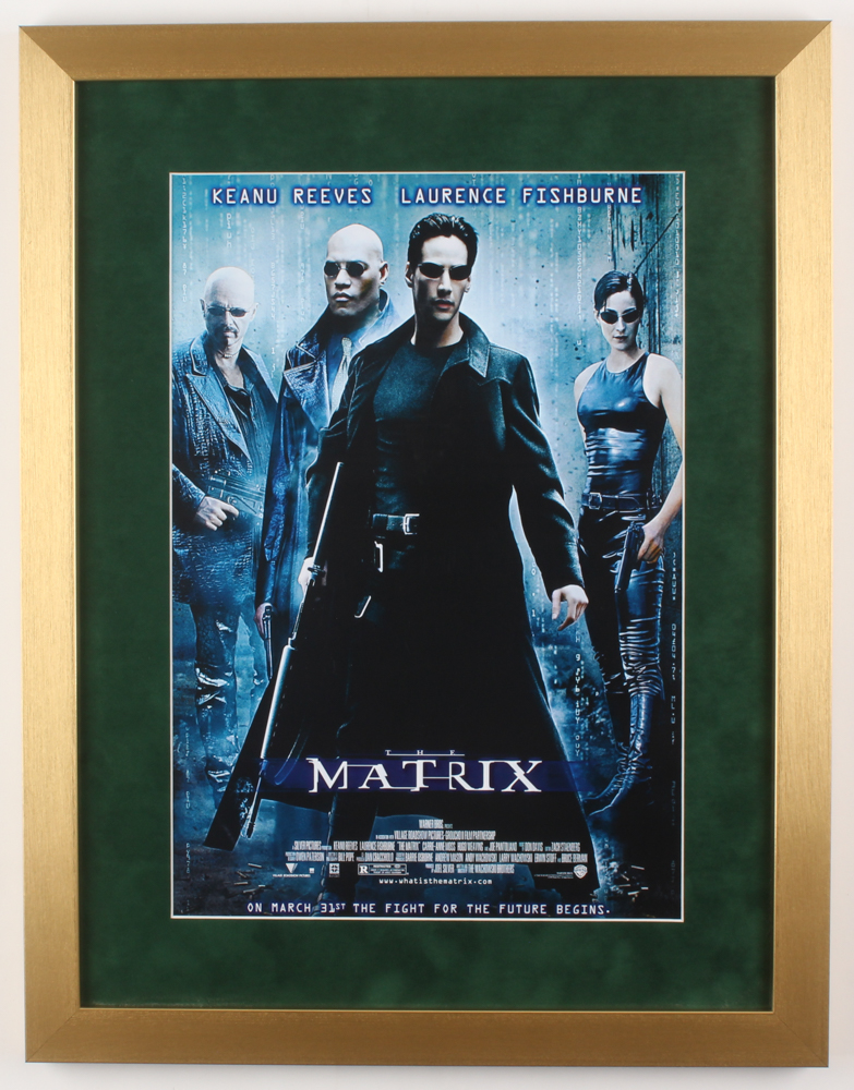 "The Matrix" 17x22 Custom Framed Movie Poster Display at PristineAuction.com "The Matrix" 17x22 Custom Framed Movie Poster Display at PristineAuction.com
