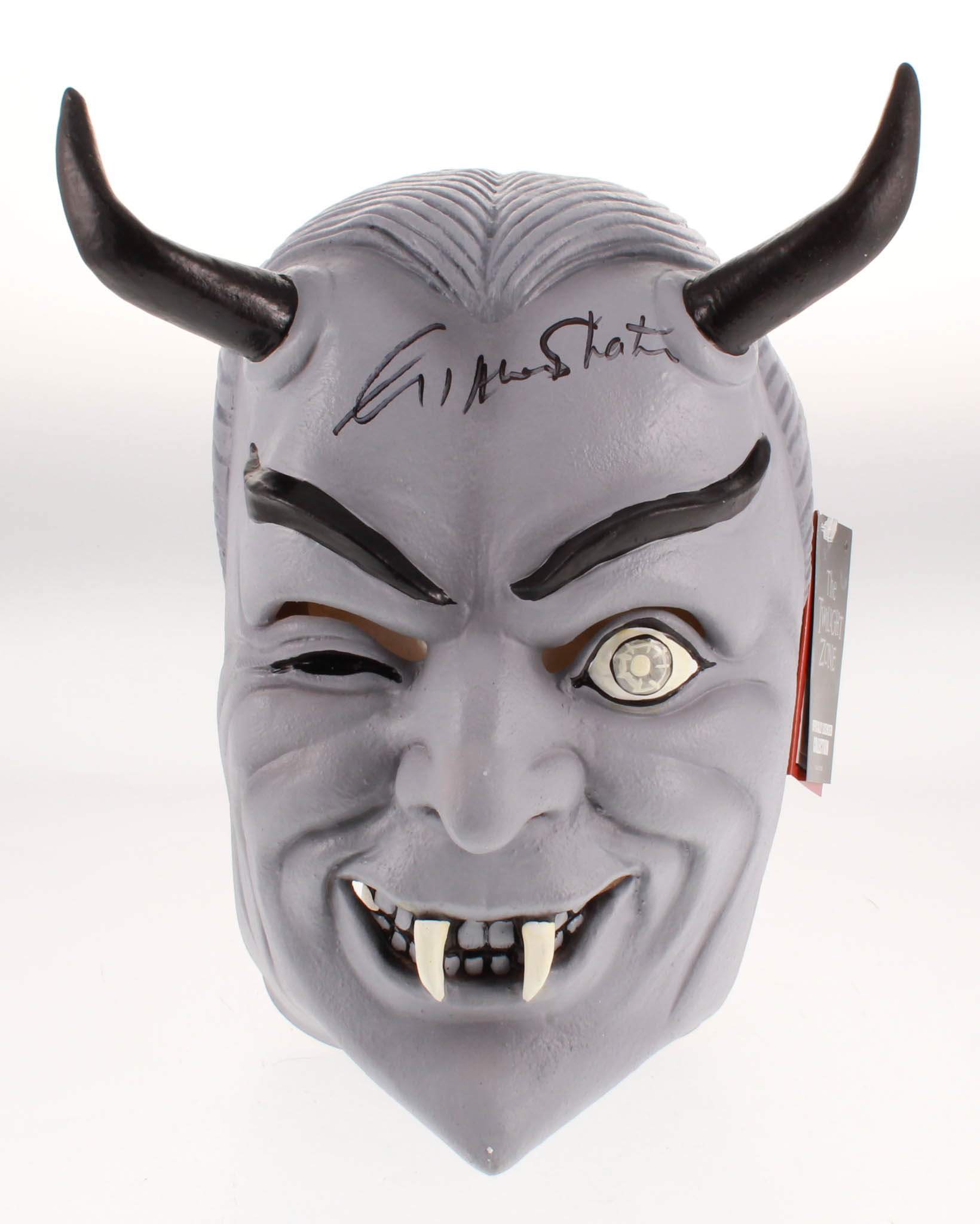 William Shatner Signed "The Twilight Zone" Mystic Seer Mask (Schwartz COA) at PristineAuction.com William Shatner Signed "The Twilight Zone" Mystic Seer Mask (Schwartz COA) at PristineAuction.com