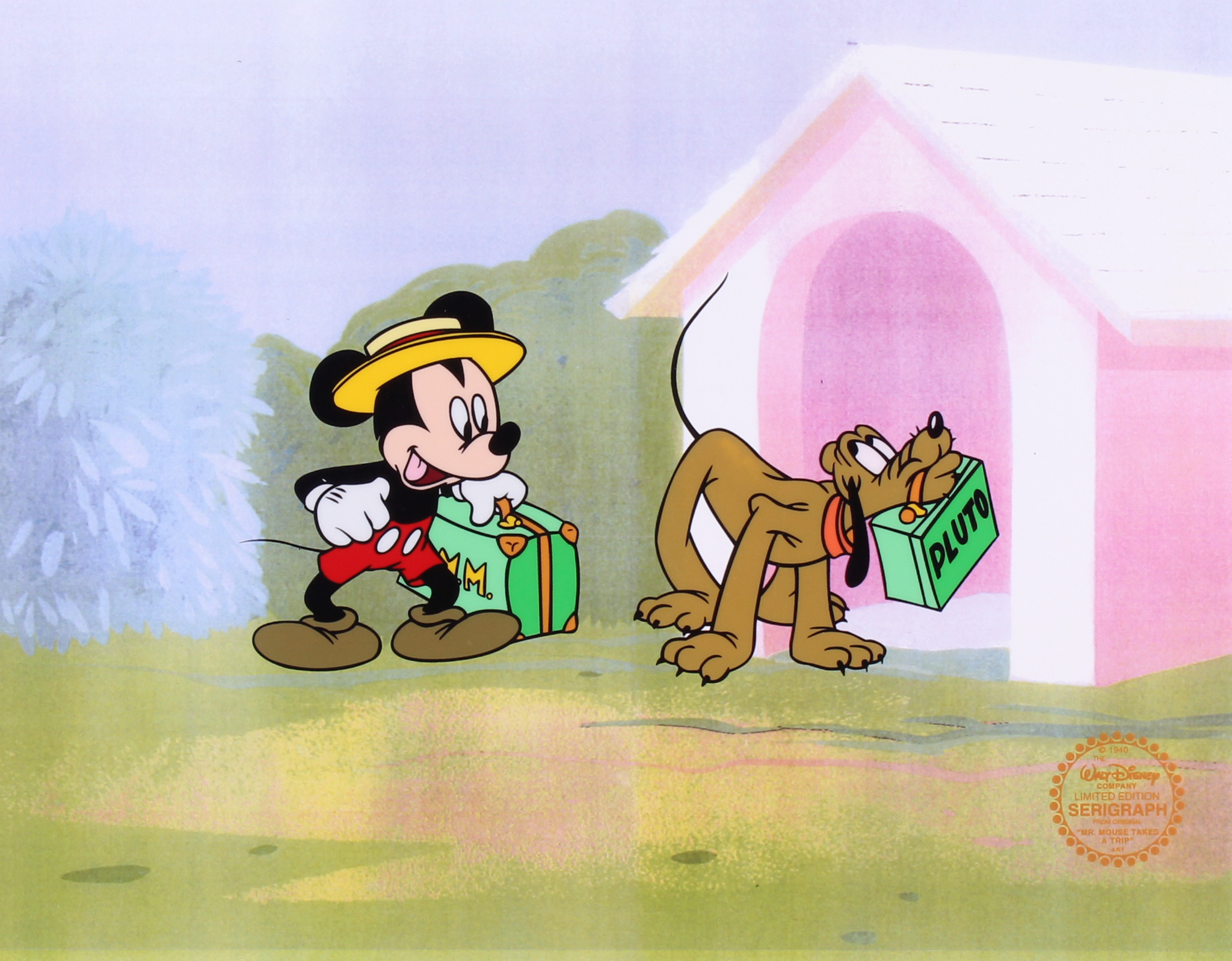Walt Disney's Mickey Mouse "Mr. Mouse Takes A Trip" LE 11x14 Animation Serigraph Cel at PristineAuction.com Walt Disney's Mickey Mouse "Mr. Mouse Takes A Trip" LE 11x14 Animation Serigraph Cel at PristineAuction.com