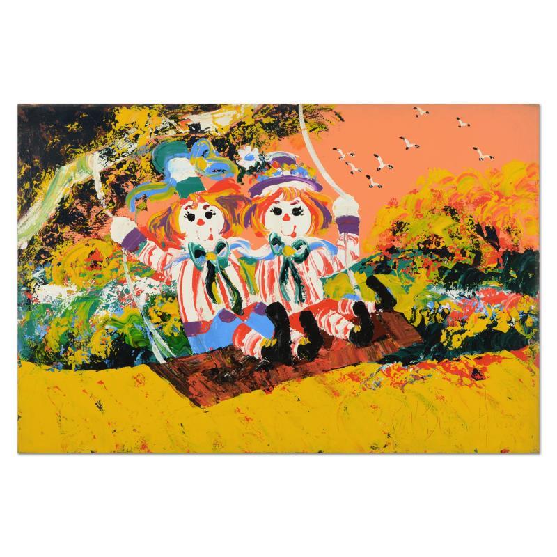 Paul Blaine Henrie Signed "Swingers" 60x40 Original Oil Painting on Canvas at PristineAuction.com Paul Blaine Henrie Signed "Swingers" 60x40 Original Oil Painting on Canvas at PristineAuction.com