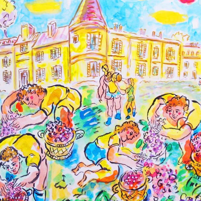 Wayne Ensrud Signed "Harvest at Chateau D'Yquem" 20x24 Mixed Media Original Artwork at PristineAuction.com Wayne Ensrud Signed "Harvest at Chateau D'Yquem" 20x24 Mixed Media Original Artwork at PristineAuction.com