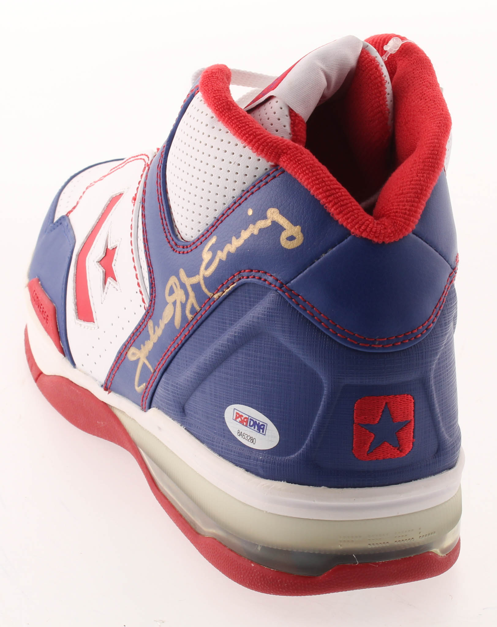 Julius "Dr. J" Erving Signed Vintage Converse Basketball Shoe with Display Case (PSA COA) at PristineAuction.com Julius "Dr. J" Erving Signed Vintage Converse Basketball Shoe with Display Case (PSA COA) at PristineAuction.com