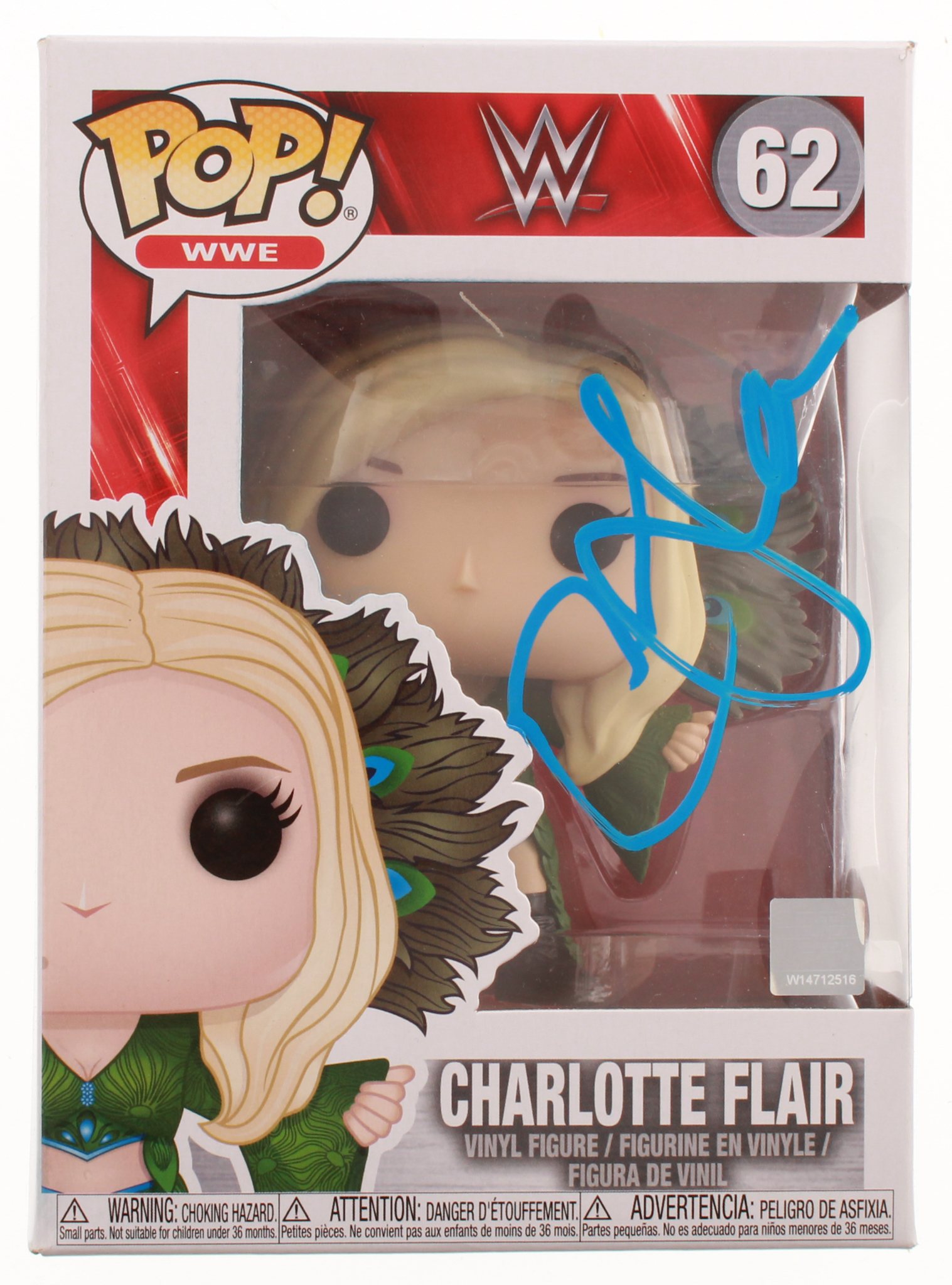 Charlotte Flair Signed WWE Charlotte Flair #62 Funko Pop! Vinyl Figure (JSA COA) at PristineAuction.com Charlotte Flair Signed WWE Charlotte Flair #62 Funko Pop! Vinyl Figure (JSA COA) at PristineAuction.com