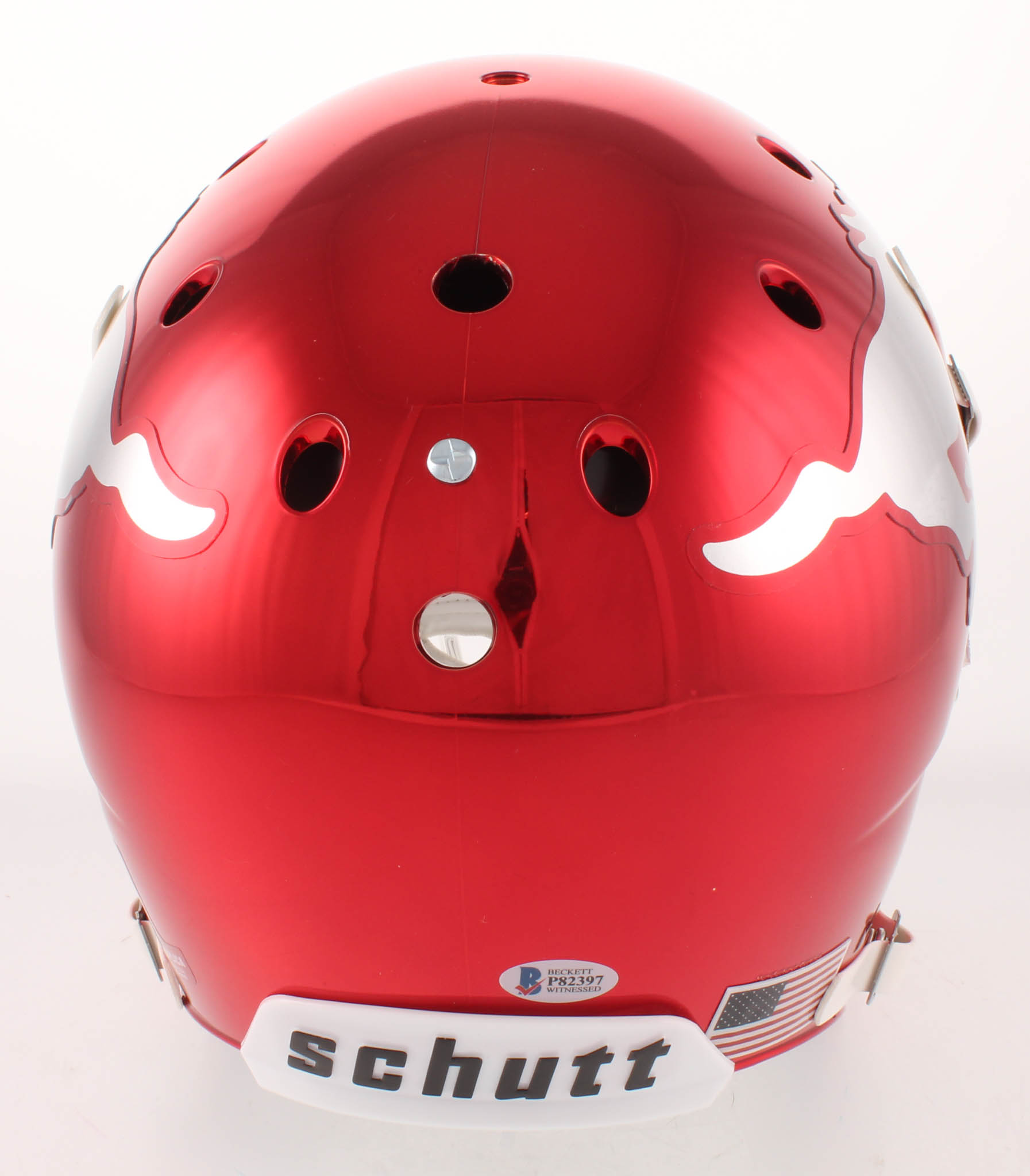 Eric Dickerson Signed SMU Mustangs Full-Size Chrome Helmet Inscribed "Pony Express" (Beckett COA) at PristineAuction.com Eric Dickerson Signed SMU Mustangs Full-Size Chrome Helmet Inscribed "Pony Express" (Beckett COA) at PristineAuction.com