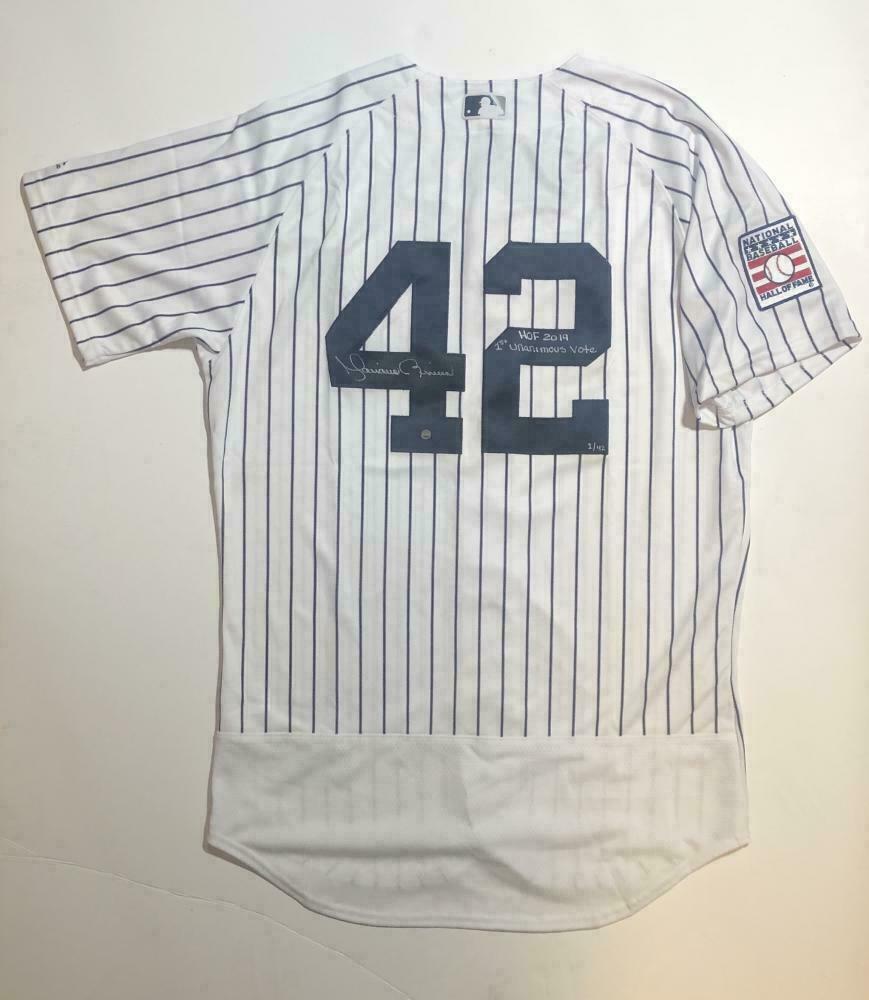 Mariano Rivera Signed New York Yankees LE Jersey Inscribed "HOF 2019" & "1st Unanimous Vote" (Steiner COA) at PristineAuction.com Mariano Rivera Signed New York Yankees LE Jersey Inscribed "HOF 2019" & "1st Unanimous Vote" (Steiner COA) at PristineAuction.com