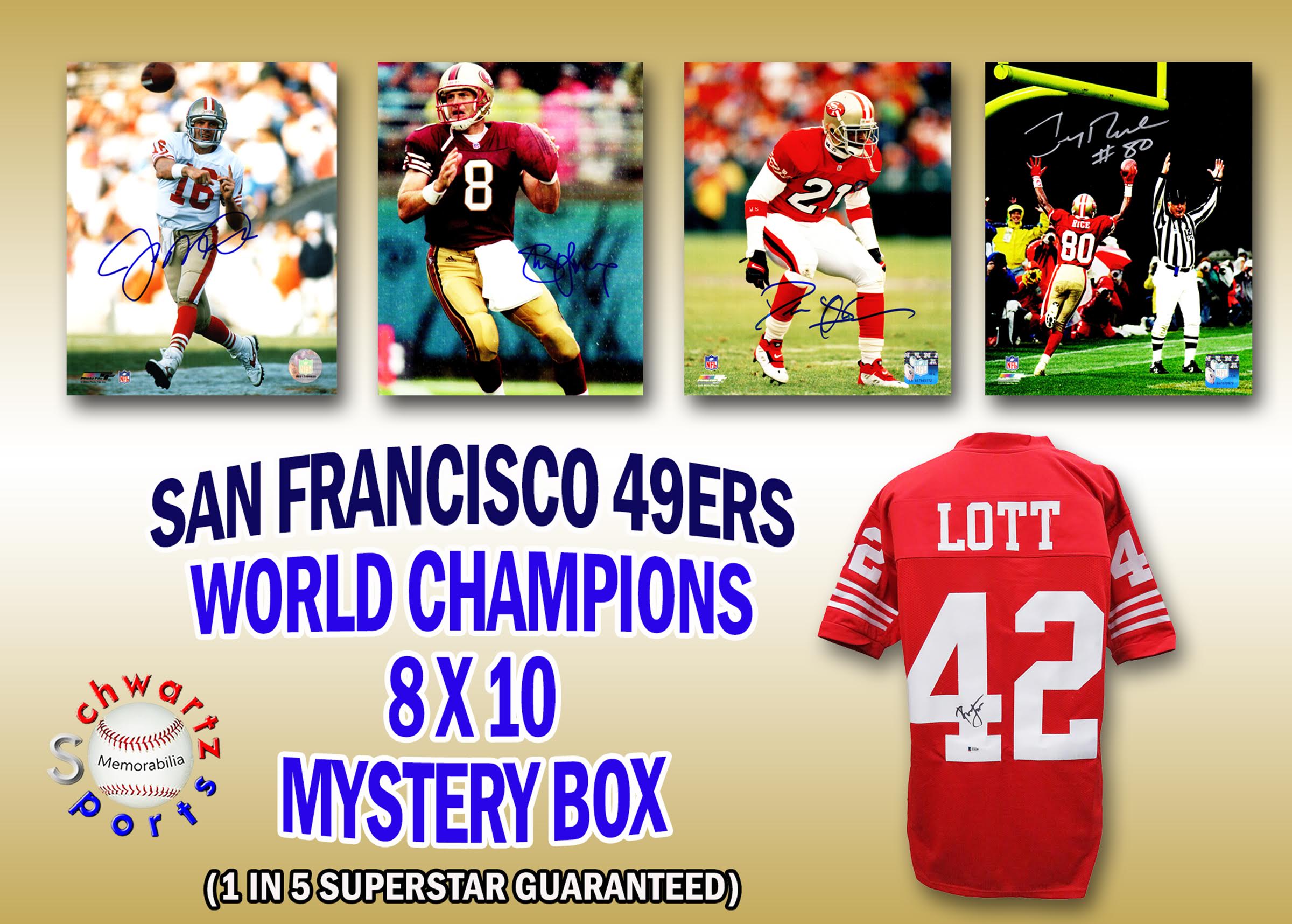 San Francisco 49ers Signed Mystery 8x10 Photo – World Champions Edition - Series 4 - (Limited to 116) **Ronnie Lott Jersey Redemption** at PristineAuction.com San Francisco 49ers Signed Mystery 8x10 Photo – World Champions Edition - Series 4 - (Limited to 116) **Ronnie Lott Jersey Redemption** at PristineAuction.com
