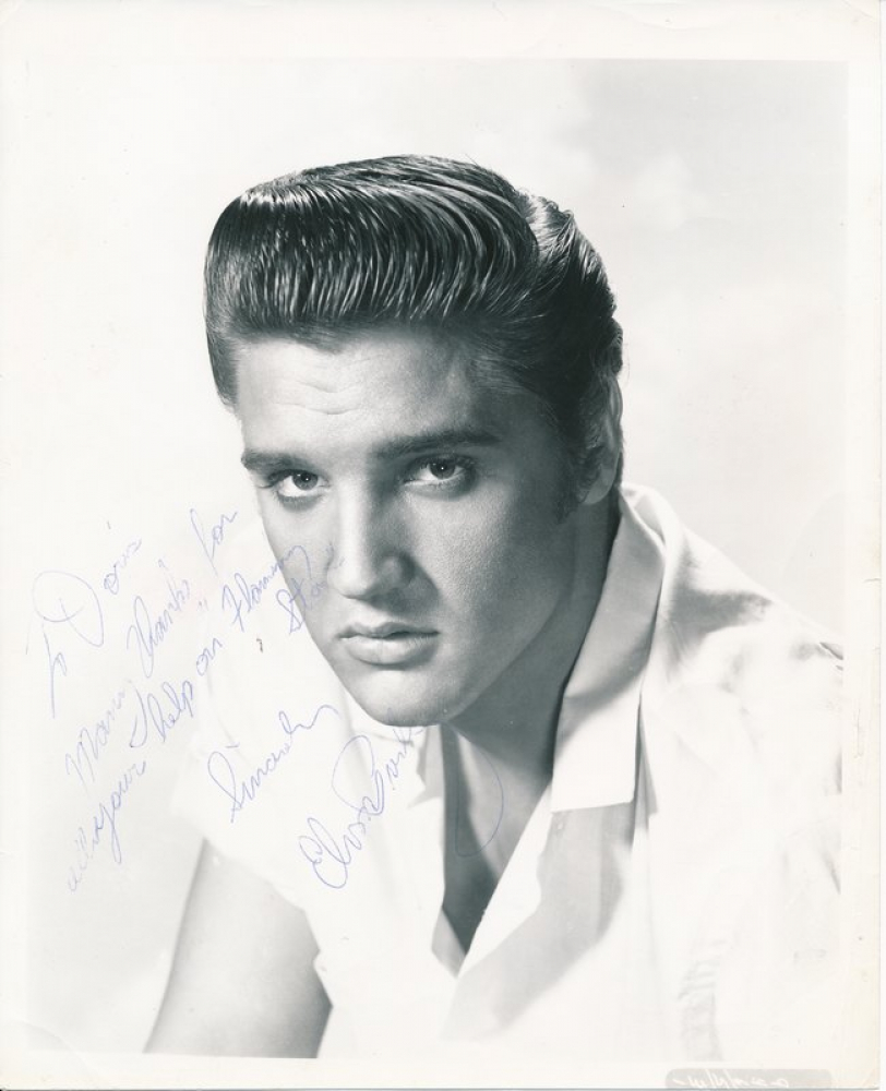 Elvis Presley Signed 8x10 Photo With Extend Inscription