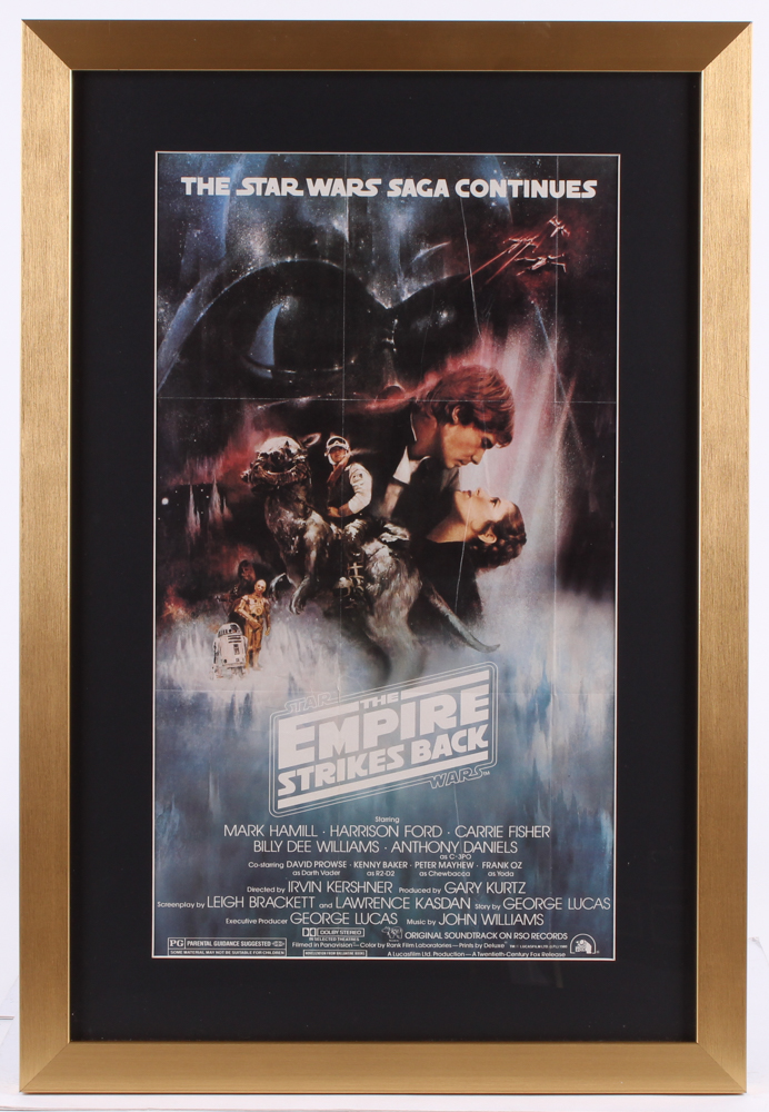 "Star Wars: Episode V - The Empire Strikes Back" 17x25 Custom Framed Movie Poster Display at PristineAuction.com "Star Wars: Episode V - The Empire Strikes Back" 17x25 Custom Framed Movie Poster Display at PristineAuction.com