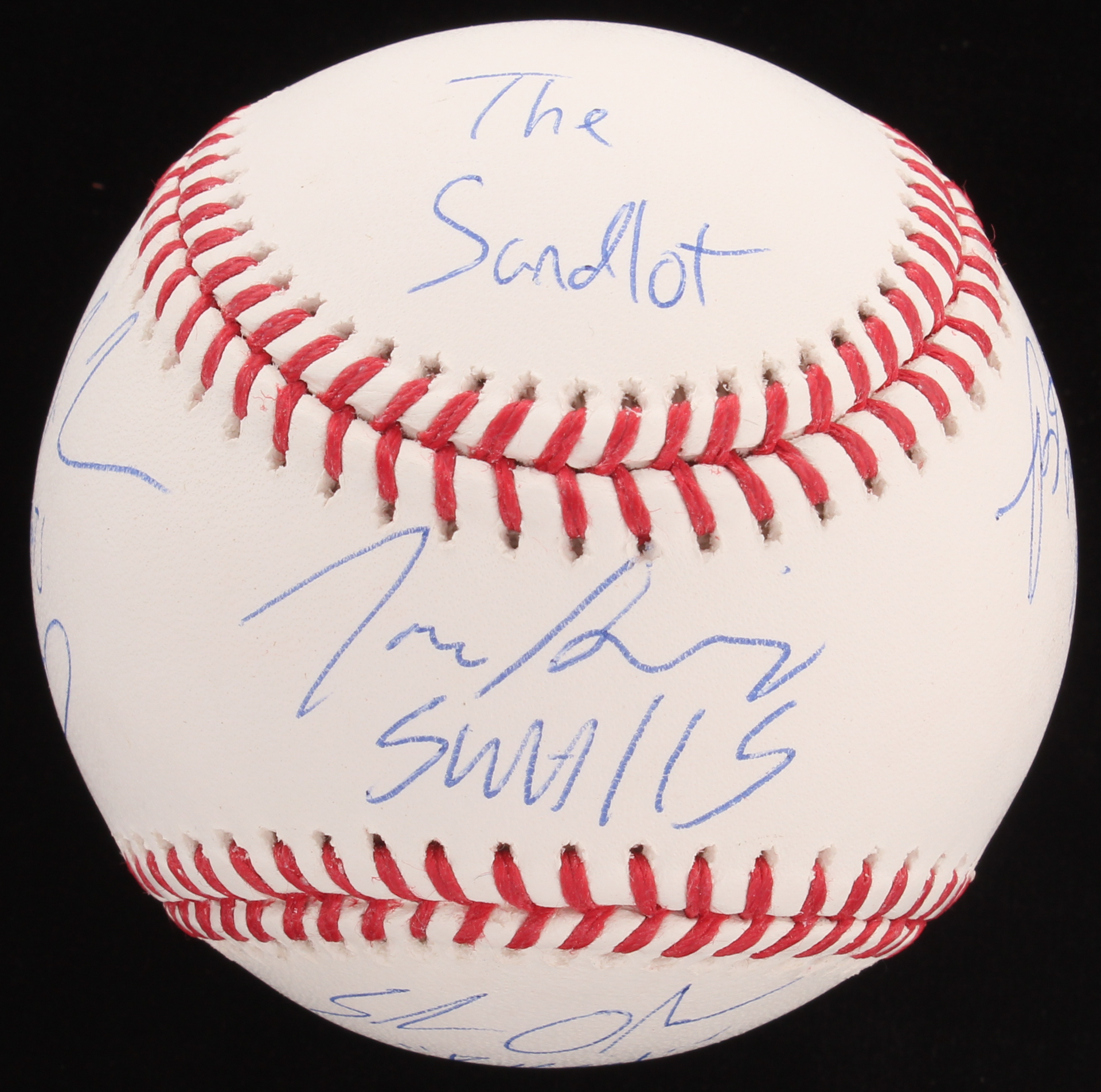 "The Sandlot" OML Baseball Cast-Signed By (6) With Tom Guiry, Chauncey Leopardi, Shane Obedzinski, Marty York with Multiple Inscriptions (MAB Hologram) at PristineAuction.com "The Sandlot" OML Baseball Cast-Signed By (6) With Tom Guiry, Chauncey Leopardi, Shane Obedzinski, Marty York with Multiple Inscriptions (MAB Hologram) at PristineAuction.com