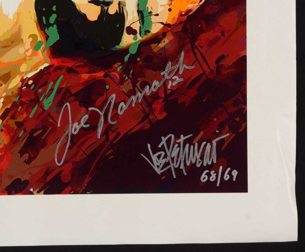 Joe Petruccio & Joe Namath Signed "The Promise" 24x24 Limited Edition Giclee on Canvas #68/69 (JSA COA & PCV COA) at PristineAuction.com Joe Petruccio & Joe Namath Signed "The Promise" 24x24 Limited Edition Giclee on Canvas #68/69 (JSA COA & PCV COA) at PristineAuction.com