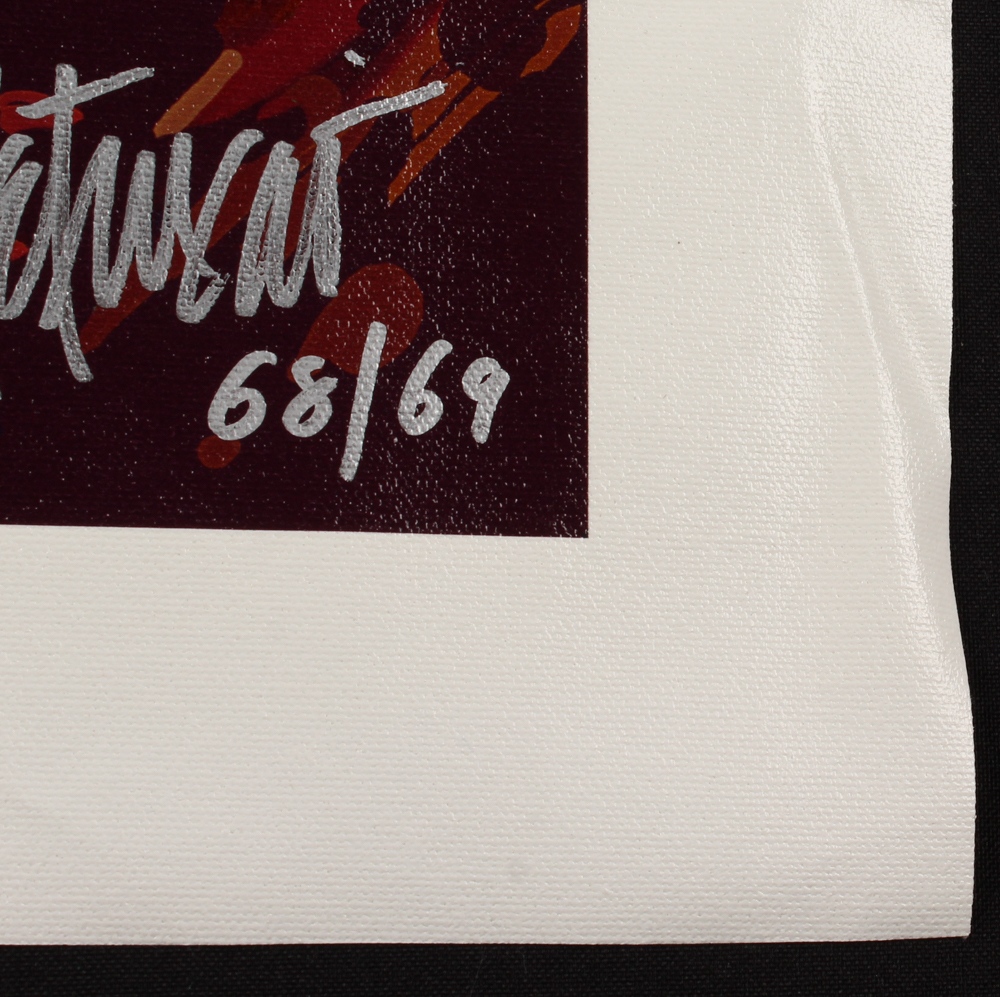 Joe Petruccio & Joe Namath Signed "The Promise" 24x24 Limited Edition Giclee on Canvas #68/69 (JSA COA & PCV COA) at PristineAuction.com Joe Petruccio & Joe Namath Signed "The Promise" 24x24 Limited Edition Giclee on Canvas #68/69 (JSA COA & PCV COA) at PristineAuction.com