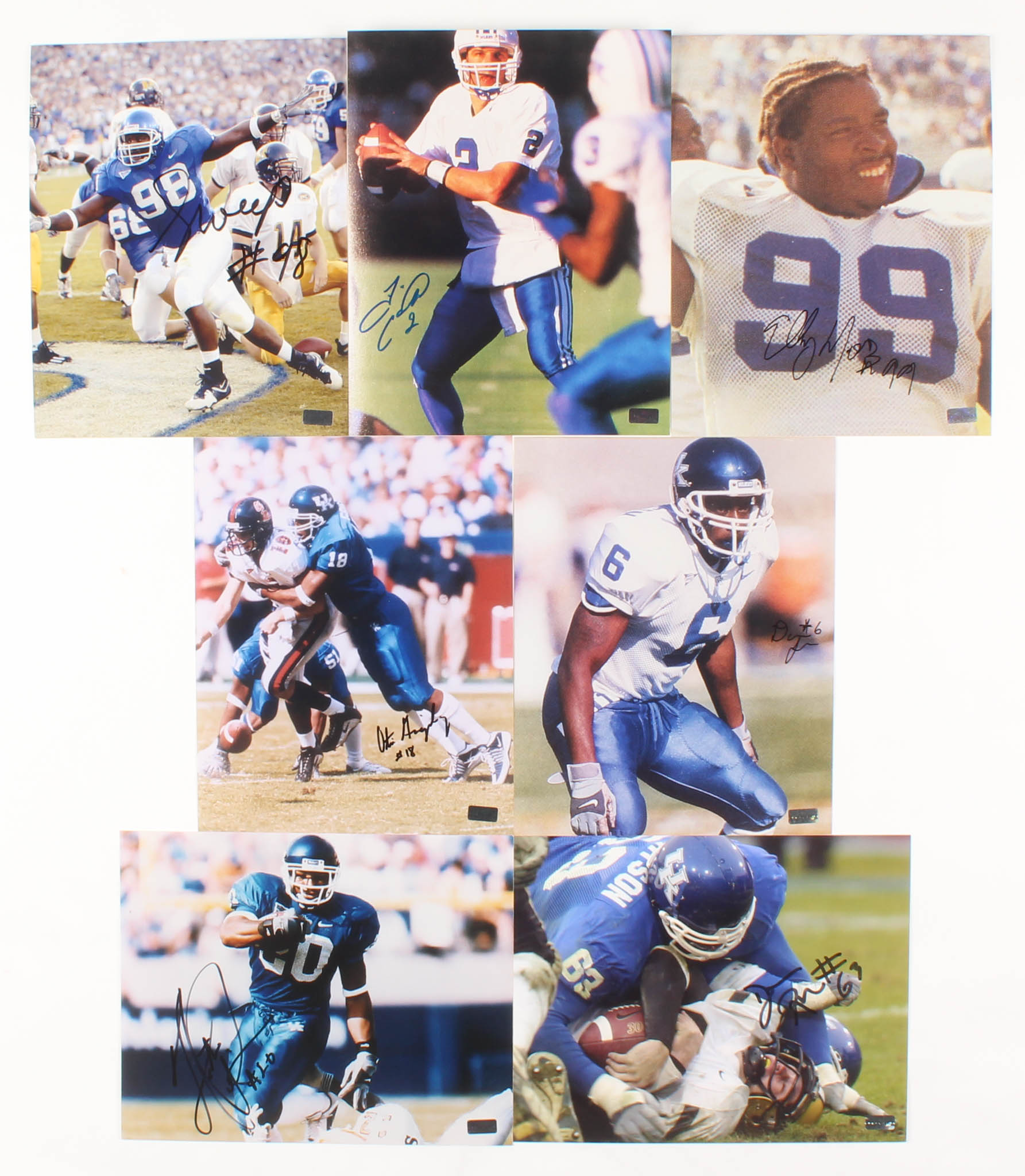 Lot of (7) Signed Kentucky Wildcats 8x10 Photos with Ellery Moore, Tim Couch, Vincent "Sweet Pea" Burns, Otis Grigsby, Dewayne Robertson, Artose Pinner & David Johnson (Palm Beach COA) at PristineAuction.com Lot of (7) Signed Kentucky Wildcats 8x10 Photos with Ellery Moore, Tim Couch, Vincent "Sweet Pea" Burns, Otis Grigsby, Dewayne Robertson, Artose Pinner & David Johnson (Palm Beach COA) at PristineAuction.com