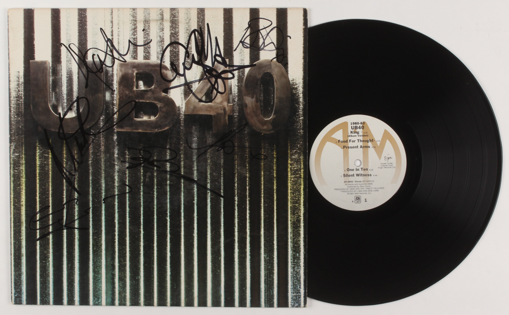 UB40 Signed "UB40" Vinyl Album Band-Signed by (7) with Ali Campbell, Robin Campbell, Astro, Mickey Virtue, James Brown (JSA COA) at PristineAuction.com UB40 Signed "UB40" Vinyl Album Band-Signed by (7) with Ali Campbell, Robin Campbell, Astro, Mickey Virtue, James Brown (JSA COA) at PristineAuction.com