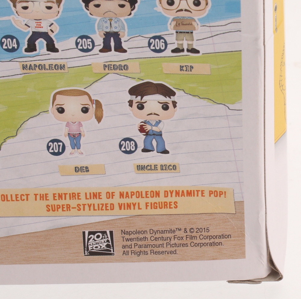 Jon Gries Signed "Napoleon Dynamite" #208 Uncle Rico Funko Pop Vinyl Figure Inscribed "Uncle Rico" (JSA COA) at PristineAuction.com Jon Gries Signed "Napoleon Dynamite" #208 Uncle Rico Funko Pop Vinyl Figure Inscribed "Uncle Rico" (JSA COA) at PristineAuction.com