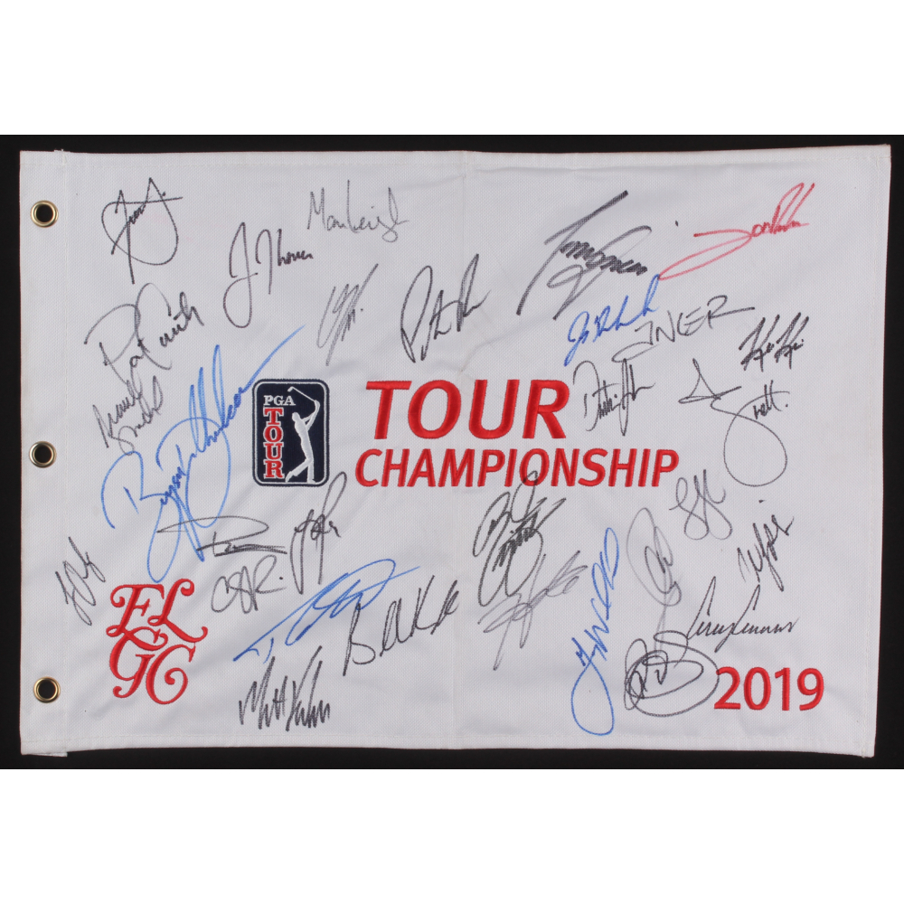 2019 PGA Tour Championship Pin Flag Signed by (30) with Rory McIlroy