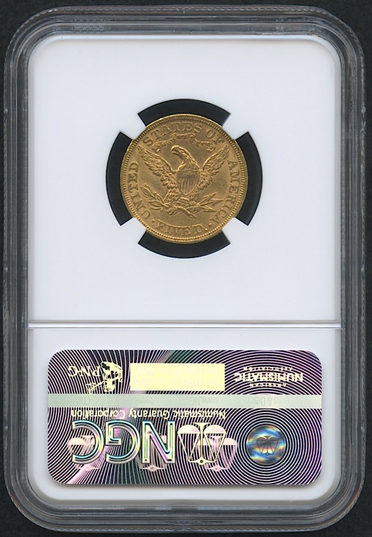 1902 $5 Five Dollars Liberty Head Half Eagle Gold Coin (NGC AU 58) at PristineAuction.com 1902 $5 Five Dollars Liberty Head Half Eagle Gold Coin (NGC AU 58) at PristineAuction.com