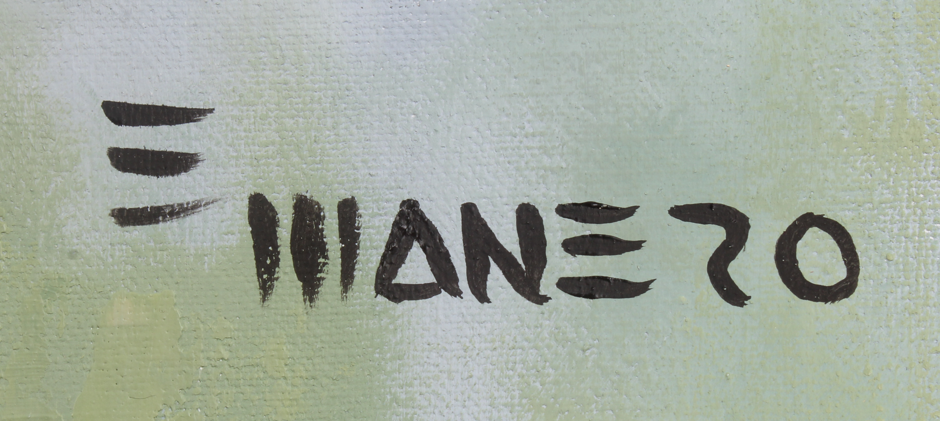 Eder Manero Signed "Somebody Watching" 31x39 Original Oil Painting on Canvas (PA LOA) at PristineAuction.com Eder Manero Signed "Somebody Watching" 31x39 Original Oil Painting on Canvas (PA LOA) at PristineAuction.com