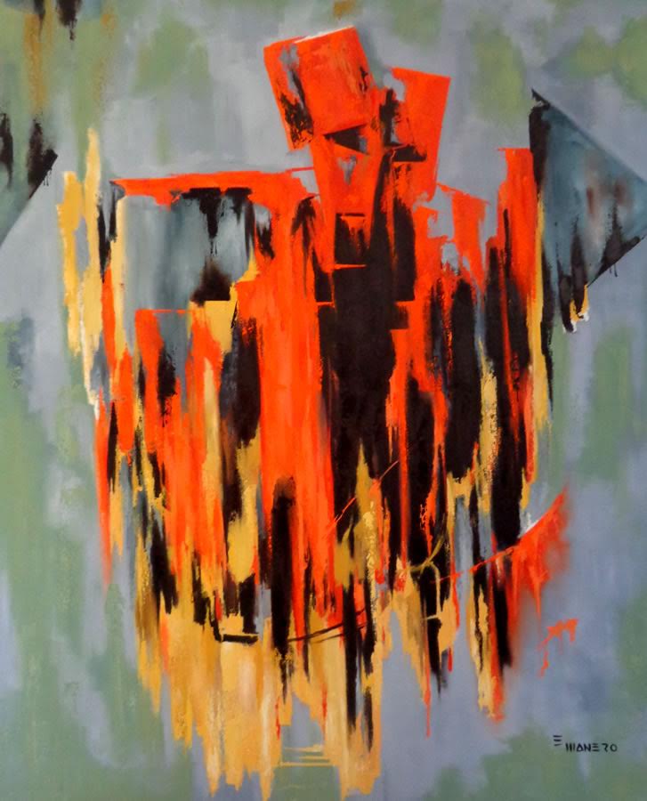 Eder Manero Signed "Somebody Watching" 31x39 Original Oil Painting on Canvas (PA LOA) at PristineAuction.com Eder Manero Signed "Somebody Watching" 31x39 Original Oil Painting on Canvas (PA LOA) at PristineAuction.com