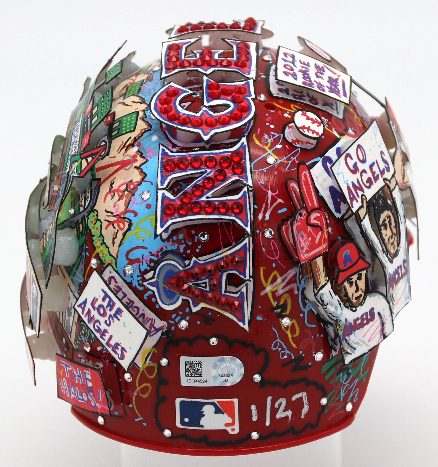 Mike Trout Signed Los Angeles Angels LE Mini Batting Helmet Inscribed "Kiiiiid" Hand-Painted by Charles Fazzino (MLB Hologram & Fazzino LOA) at PristineAuction.com Mike Trout Signed Los Angeles Angels LE Mini Batting Helmet Inscribed "Kiiiiid" Hand-Painted by Charles Fazzino (MLB Hologram & Fazzino LOA) at PristineAuction.com