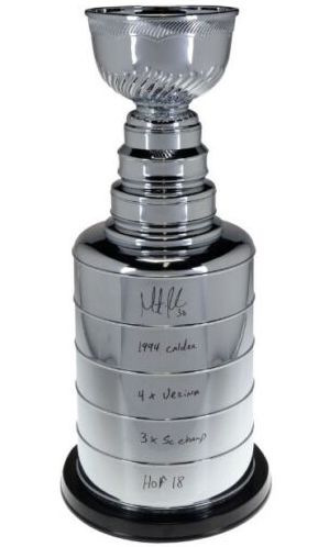 Martin Brodeur Signed LE Stanley Cup Trophy with Multiple Inscriptions (Fanatics Hologram) at PristineAuction.com Martin Brodeur Signed LE Stanley Cup Trophy with Multiple Inscriptions (Fanatics Hologram) at PristineAuction.com