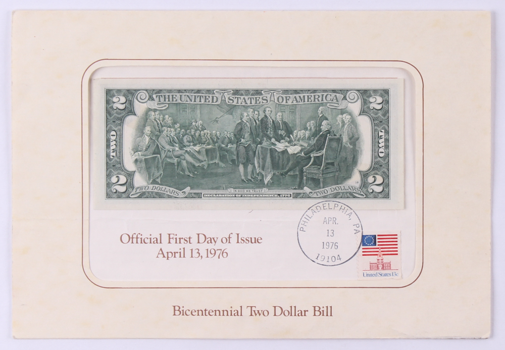 1976 $2 Two-Dollar U.S. Federal Reserve Note First Day Cover Cachet at PristineAuction.com 1976 $2 Two-Dollar U.S. Federal Reserve Note First Day Cover Cachet at PristineAuction.com