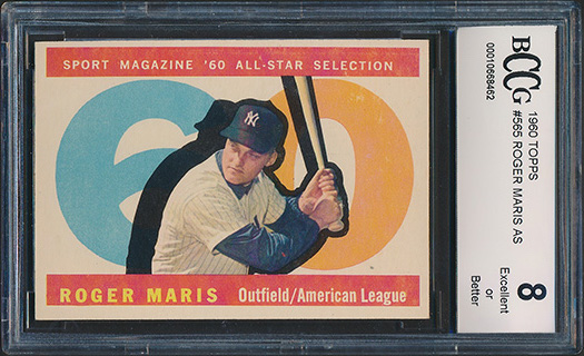 1960 Topps #565 Roger Maris All-Star (BCCG 8) at PristineAuction.com 1960 Topps #565 Roger Maris All-Star (BCCG 8) at PristineAuction.com