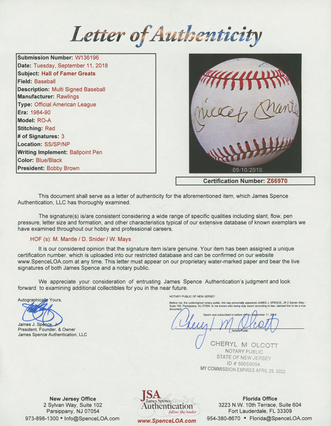 Mickey Mantle, Willie Mays & Duke Snider Signed OAL Baseball (JSA LOA) at PristineAuction.com Mickey Mantle, Willie Mays & Duke Snider Signed OAL Baseball (JSA LOA) at PristineAuction.com