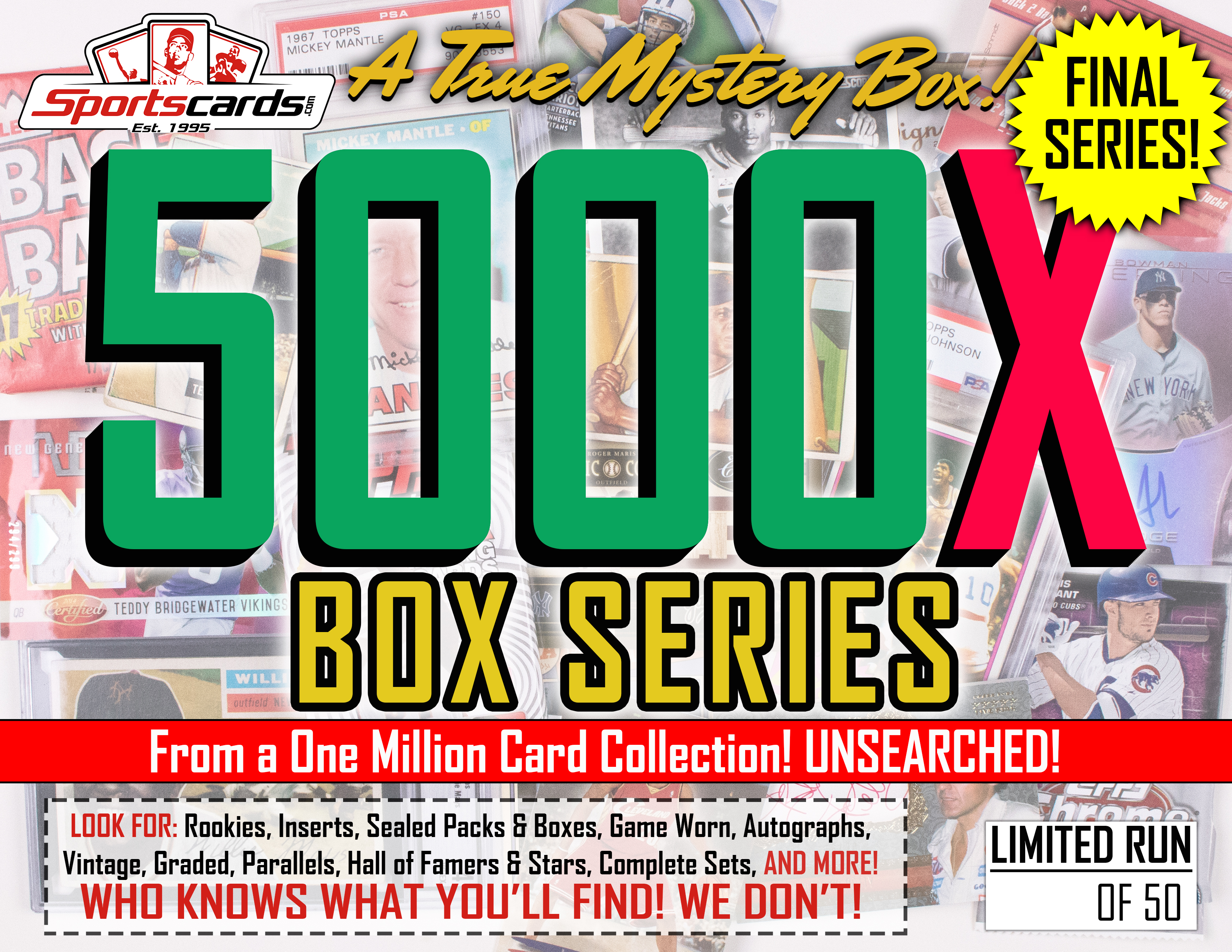 “MYSTERY 5000X SERIES” A True Sports Card Mystery Box! – FINAL SERIES! at PristineAuction.com “MYSTERY 5000X SERIES” A True Sports Card Mystery Box! – FINAL SERIES! at PristineAuction.com