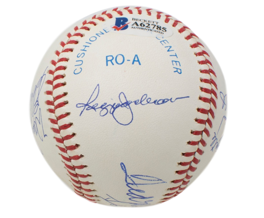 500 Home Run Club ONL Baseball Signed by (11) with Ted Williams, Hank Aaron, Willie Mays, Mickey Mantle, Reggie Jackson (Beckett LOA) at PristineAuction.com 500 Home Run Club ONL Baseball Signed by (11) with Ted Williams, Hank Aaron, Willie Mays, Mickey Mantle, Reggie Jackson (Beckett LOA) at PristineAuction.com