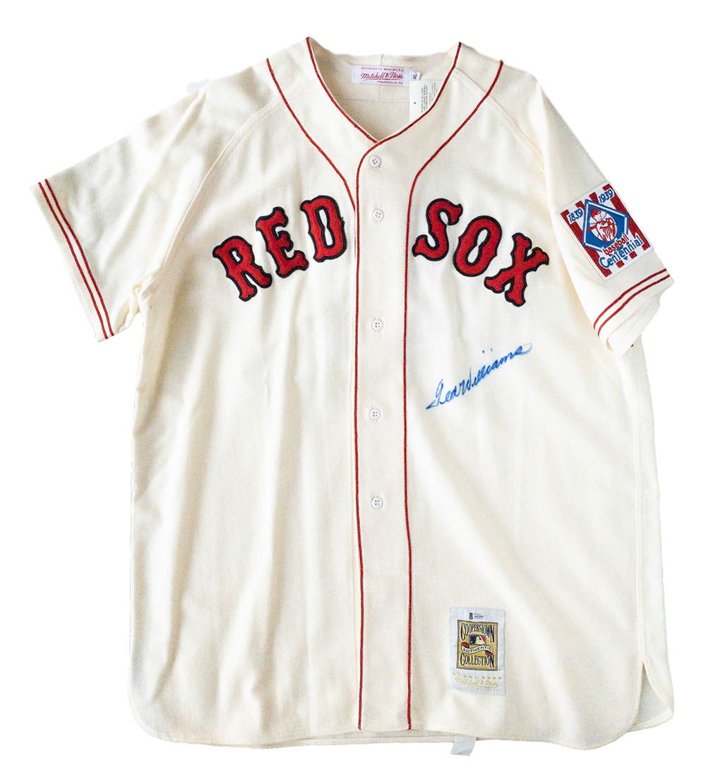 Ted Williams Signed Boston Red Sox Mitchell & Ness Jersey (Beckett LOA) at PristineAuction.com Ted Williams Signed Boston Red Sox Mitchell & Ness Jersey (Beckett LOA) at PristineAuction.com